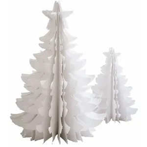 Comparateur de prix : Loberon Lot de 2 arbres décoratifs Amuré, blanc (80cm)