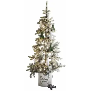 LOBERON Sapin de Noël Sansais, vert/blanc (150cm)