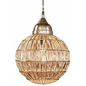 LOBERON Suspension Lanebrook, argenté/transparent (40cm)