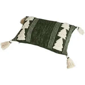 LOBERON Housse de coussin Doubs, vert (50 x 30cm) pas cher