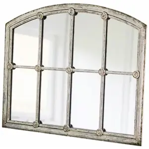 LOBERON Miroir Tobiah, blanc vieilli (5 x 76 x 60cm) pas cher