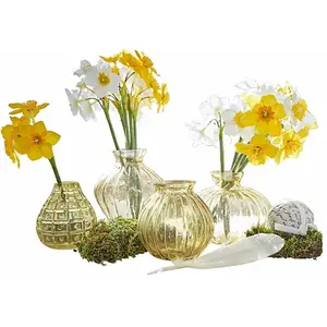 LOBERON Lot de 4 vases Jonos, jaune (13cm)Vendu parloberon
