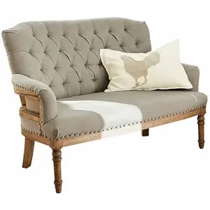 LOBERON Canapé Kingsley, lin (82 x 132 x 90cm)Vendu parloberon