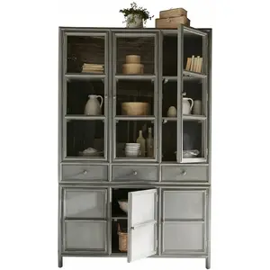 LOBERON Buffet Tartécourt, gris (49 x 145 x 229cm)Vendu paramazon