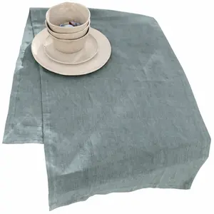 Loberon Chemin de table Bursinel, bleu (50 x 150cm) pas cher