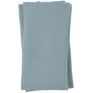 LOBERON Lot de 4 serviettes Ghis, pétrole (40 x 40cm) pas cher