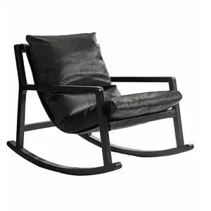 Comparateur de prix : LOBERON Fauteuil à bascule Falconridge, noir (44 x 70 x 85cm)