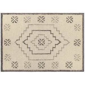 LOBERON Tapis Xerven, gris/blanc (240 x 170cm) pas cher