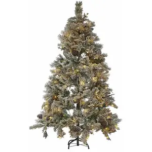 LOBERON Sapin de Noël Karélisse, vert/blanc (180cm) pas cher