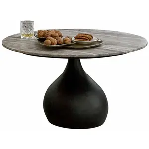 Comparateur de prix : LOBERON Table basse Baulonville, gris/noir (45cm)