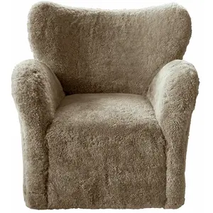 LOBERON Fauteuil Ambrécourt, taupe (94 x 96 x 91cm)