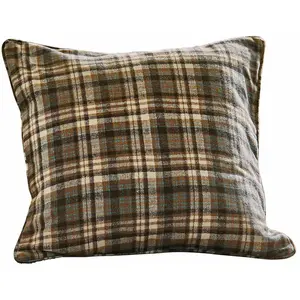 LOBERON Housse de coussin Celestria, marron/beige (50 x 50cm)