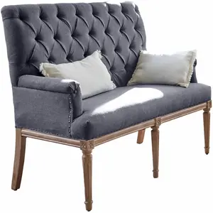 LOBERON Canapé Ravierre, gris/marron (74 x 130 x 111cm)Vendu paramazon
