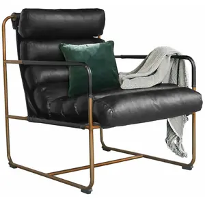 Comparateur de prix : LOBERON Fauteuil Jelvano, noir/bronze vieilli (83 x 68 x 95cm)