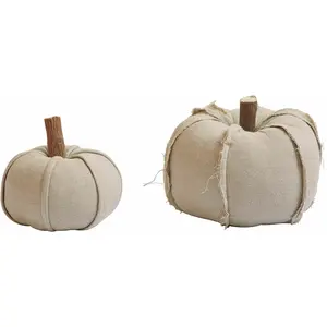 Comparateur de prix : LOBERON Lot de 2 citrouilles Nistalo, lin (15cm)