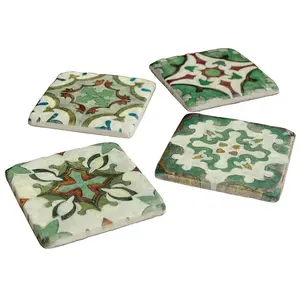 Comparateur de prix : LOBERON Lot de 4 sous-verres Angeot, multicolore (10.5 x 10.5 x 5cm)