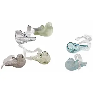 Comparateur de prix : LOBERON Lot de 6 oiseaux décoratifs Vouvry, bleu/vert (5.5 x 3 x 3.5cm)