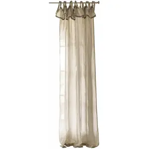 LOBERON Rideau Romagny, lin/noir (140 x 250cm) pas cher