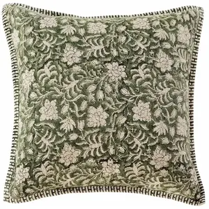 Comparateur de prix : LOBERON Housse de coussin Petitmagny, vert (40 x 40cm)