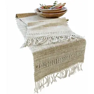 LOBERON Chemin de table Palmerston, beige (39 x 182cm)Vendu parloberon