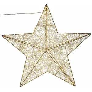 LOBERON Étoile à LED Vivetelle, champagne (80 x 15 x 80cm) pas cher
