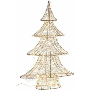 LOBERON Sapin de Noël à LED Vivetelle, champagne (80 x 14 x 54cm)
