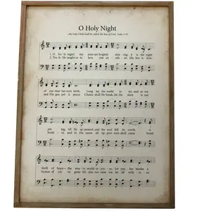 LOBERON Tableau Holy Night, crème/marron (3 x 45 x 60cm) pas cher
