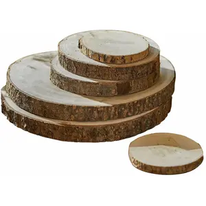LOBERON Lot de 6 rondelles en bois Corvento, marron (21 x 23 x 2cm)Vendu parloberon