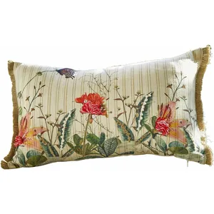 Comparateur de prix : LOBERON Housse de coussin Floriania, multicolore (50 x 30cm)