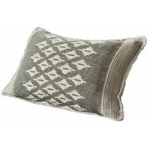 LOBERON Housse de coussin Gravelines, gris/beige (60 x 40cm) pas cher