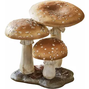 LOBERON Champignons décoratifs Harvelle, marron (26 x 22 x 24cm)