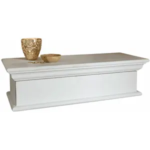 Loberon Étagère murale Montarie, blanc (25 x 65 x 20cm)