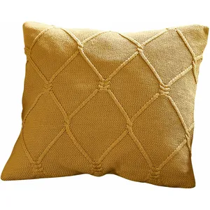 Comparateur de prix : LOBERON Housse de coussin Cresil, jaune (50 x 50cm)