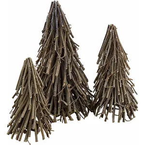 Comparateur de prix : LOBERON Lot de 3 sapins décoratifs Orilev, marron (50cm)