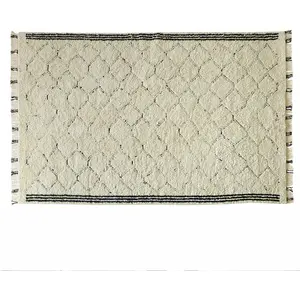 LOBERON Tapis Himesto, crème/noir (200 x 140cm) pas cher