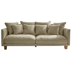 LOBERON Canapé Brissonneau, gris clair (104 x 218 x 87cm) pas cher