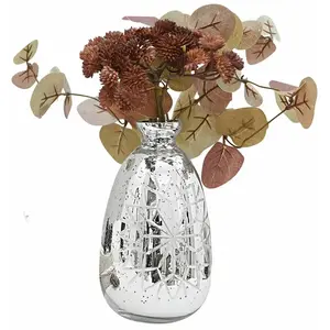 LOBERON Vase Zorelie, argenté vieilli (16cm) pas cher
