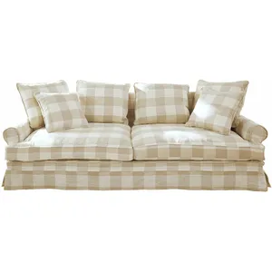 LOBERON Canapé Larchwood, crème (104 x 244 x 75cm)Vendu paramazon