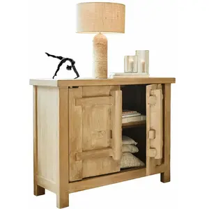 LOBERON Commode Trésorique, marron (45 x 122 x 94cm) pas cher
