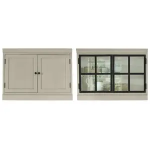 Comparateur de prix : LOBERON Lot de 2 meubles hauts Orlévine, gris (30 x 193 x 70cm)