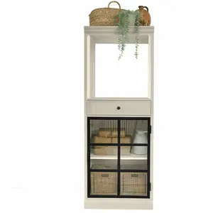 LOBERON Meuble pour four encastrable Orlévine, gris (65 x 66 x 174cm)Vendu paramazon