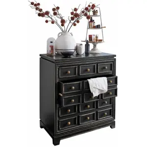 LOBERON Commode Néryville, noir (46 x 75 x 85.5cm)Vendu paramazon