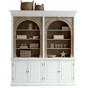 LOBERON Buffet Brenneville, blanc/marron (45 x 200 x 220cm)Vendu paramazon