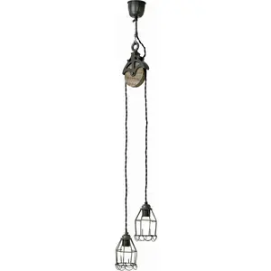 LOBERON Suspension Trevici, marron (13 x 19 x 102cm) pas cher