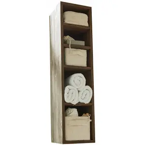 Comparateur de prix : LOBERON Étagère murale Greenhaven, marron (25 x 25 x 100cm)