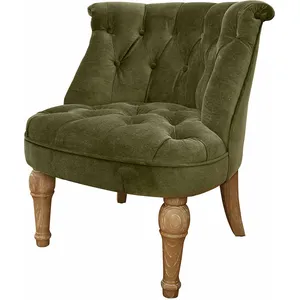 LOBERON Fauteuil Ardilleux, vert/marron (63 x 65 x 73cm)