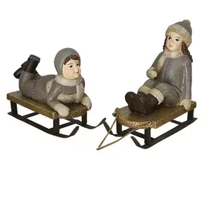 Comparateur de prix : LOBERON Lot de 2 figurines décoratives Xavienne, multicolore (12 x 5.5 x 11cm)