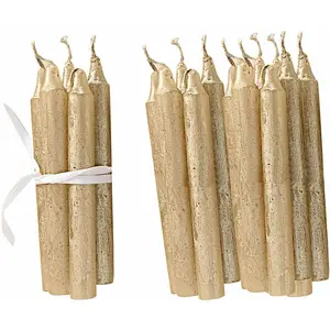 LOBERON Lot de 20 bougies Noufa, or (10cm)