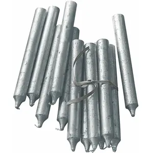 LOBERON Lot de 20 bougies Lysarion, argenté (1.5 x 18cm) pas cher