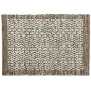 LOBERON Tapis réversible Amhara, marron/blanc (240 x 170cm) pas cher